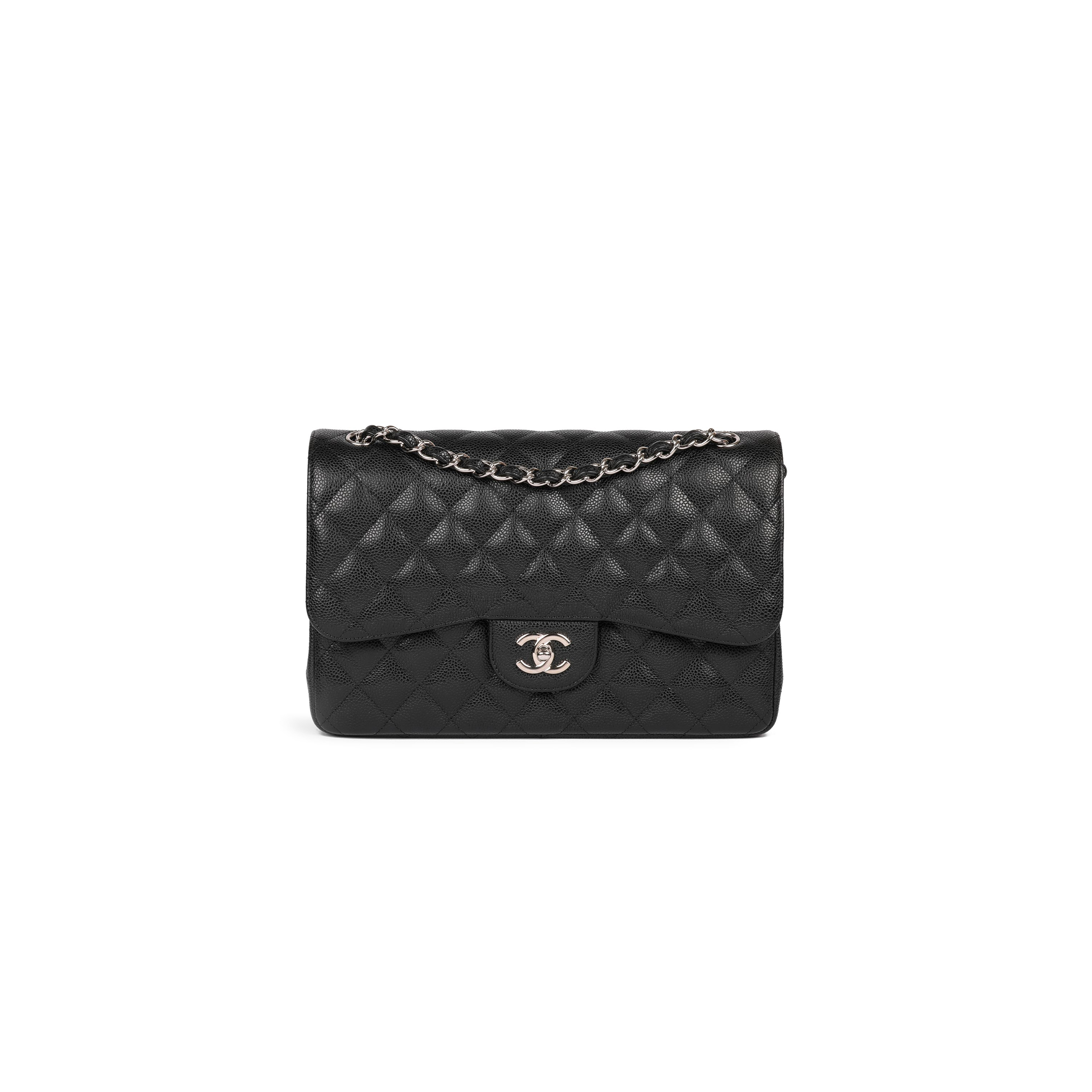 CHANEL CAVIAR QUILTED JUMBO CLASSIC DOUBLE FLAP BAG 1714520 (30*20*10cm)